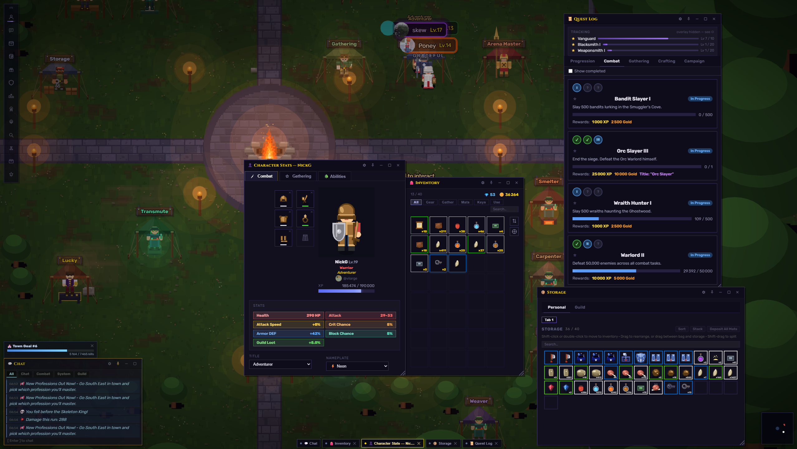 Project DRPG — the multiplayer town